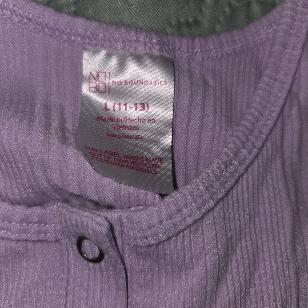 No Boundaries Lavender Ribbed Top
